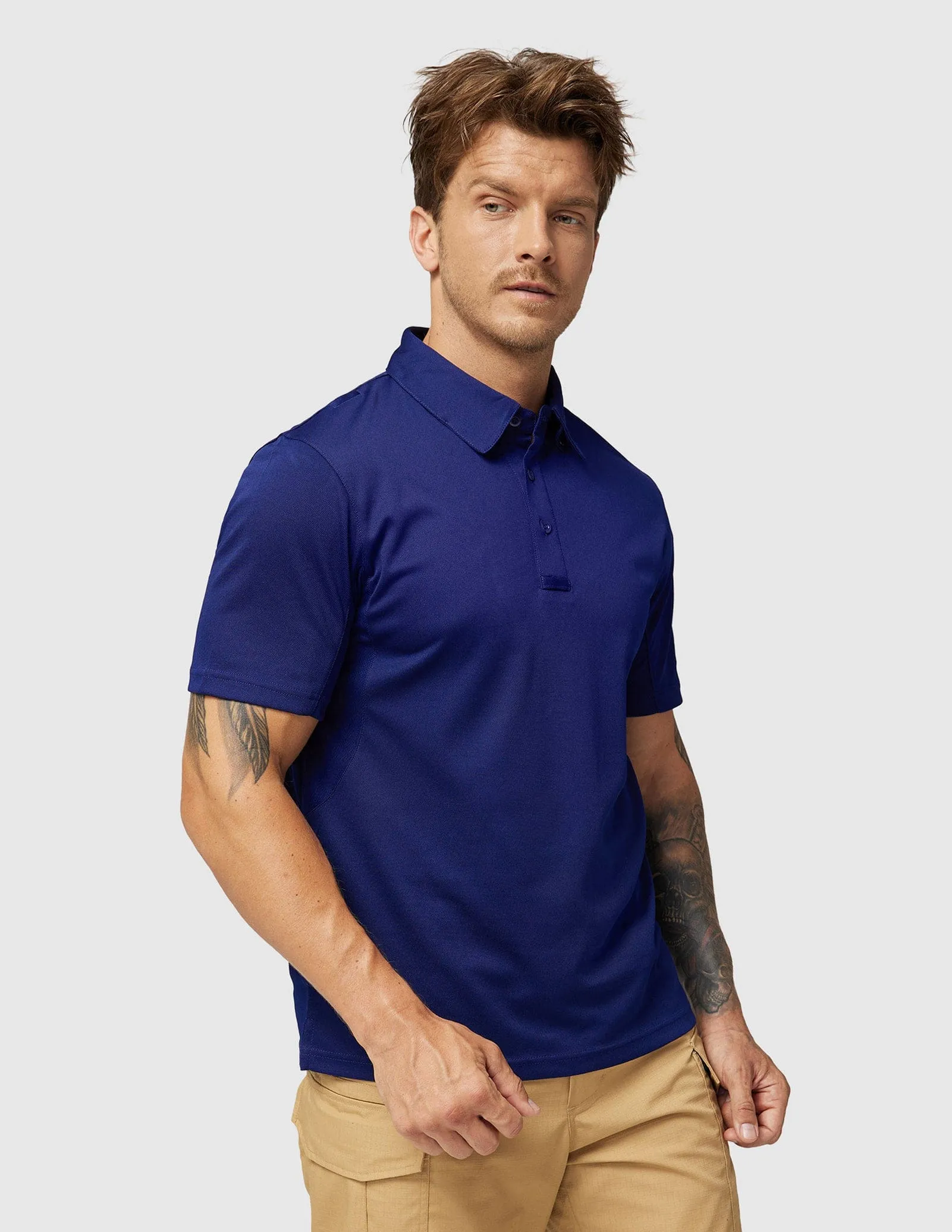 Men's Tactical Polo Shirts Outdoor Performance Collared Shirt