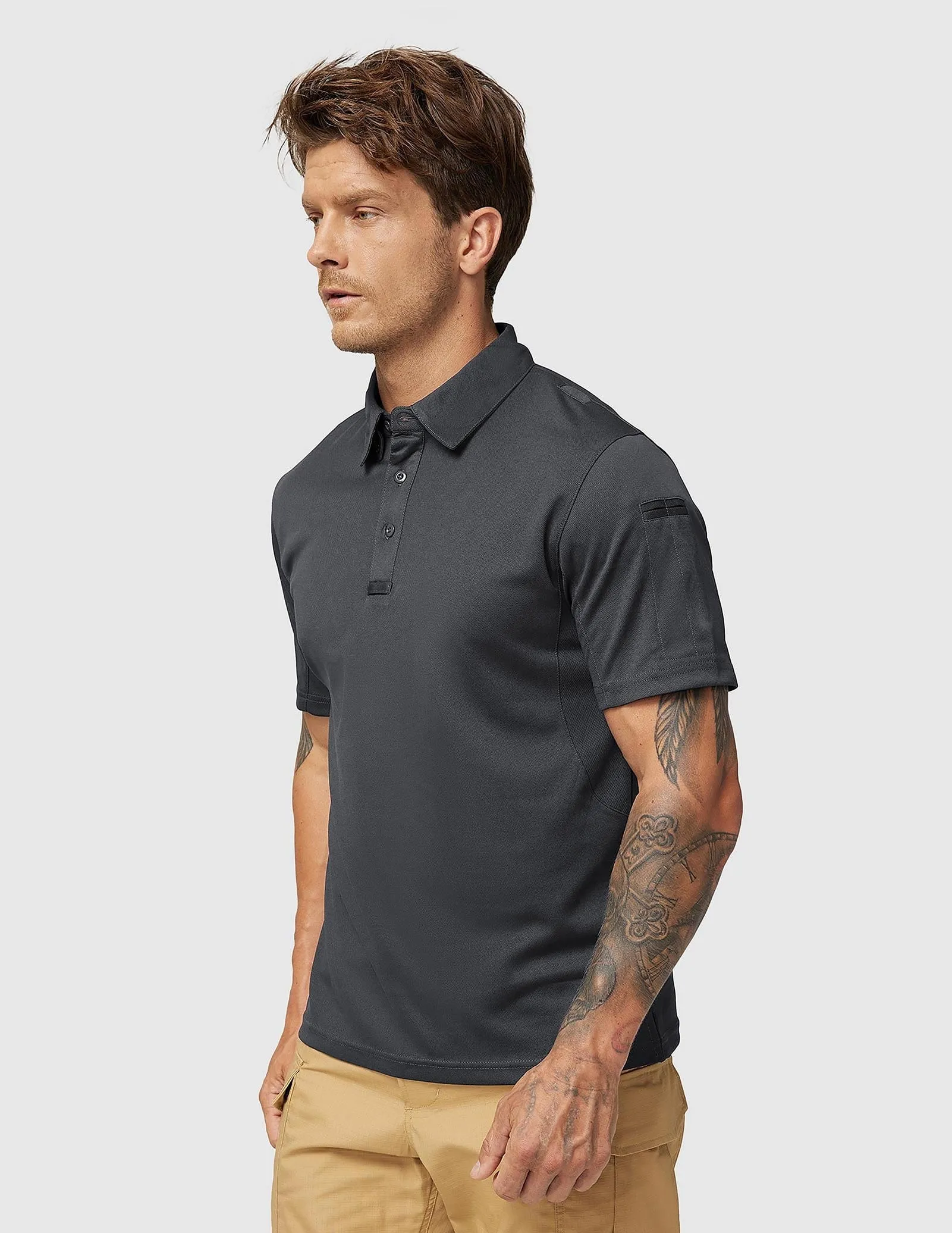 Men's Tactical Polo Shirts Outdoor Performance Collared Shirt