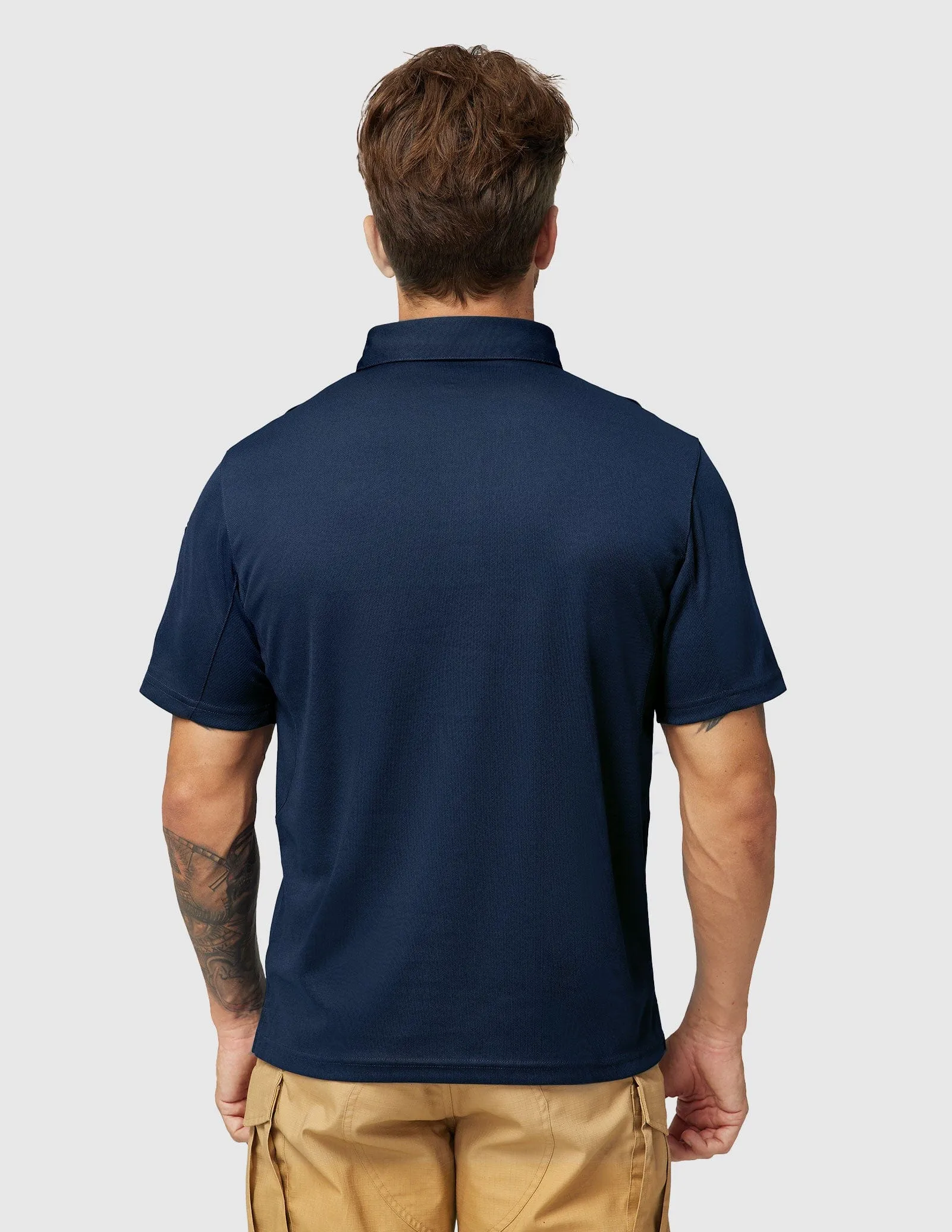 Men's Tactical Polo Shirts Outdoor Performance Collared Shirt