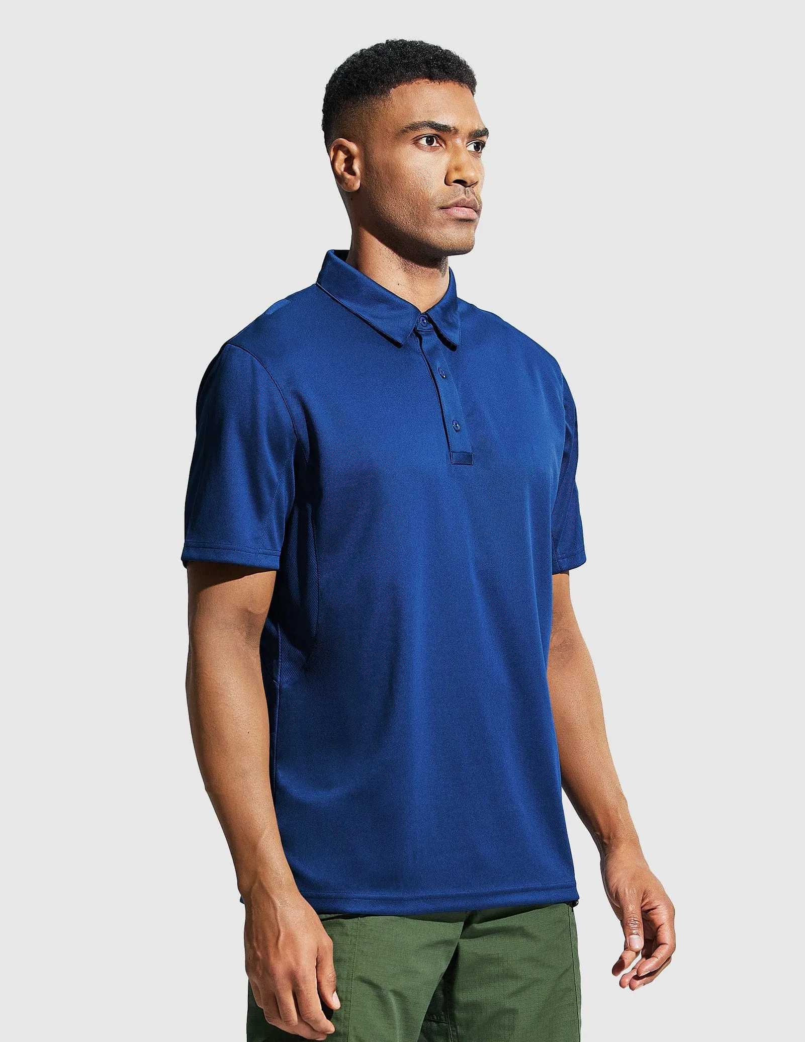 Men's Tactical Polo Shirts Outdoor Performance Collared Shirt