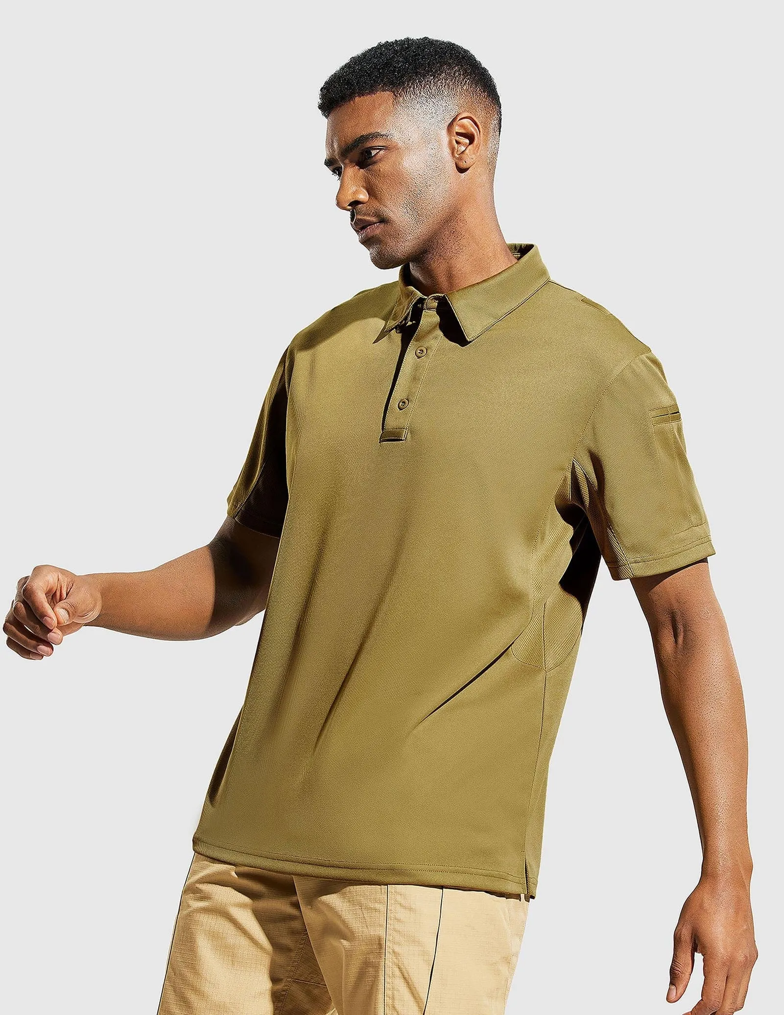Men's Tactical Polo Shirts Outdoor Performance Collared Shirt