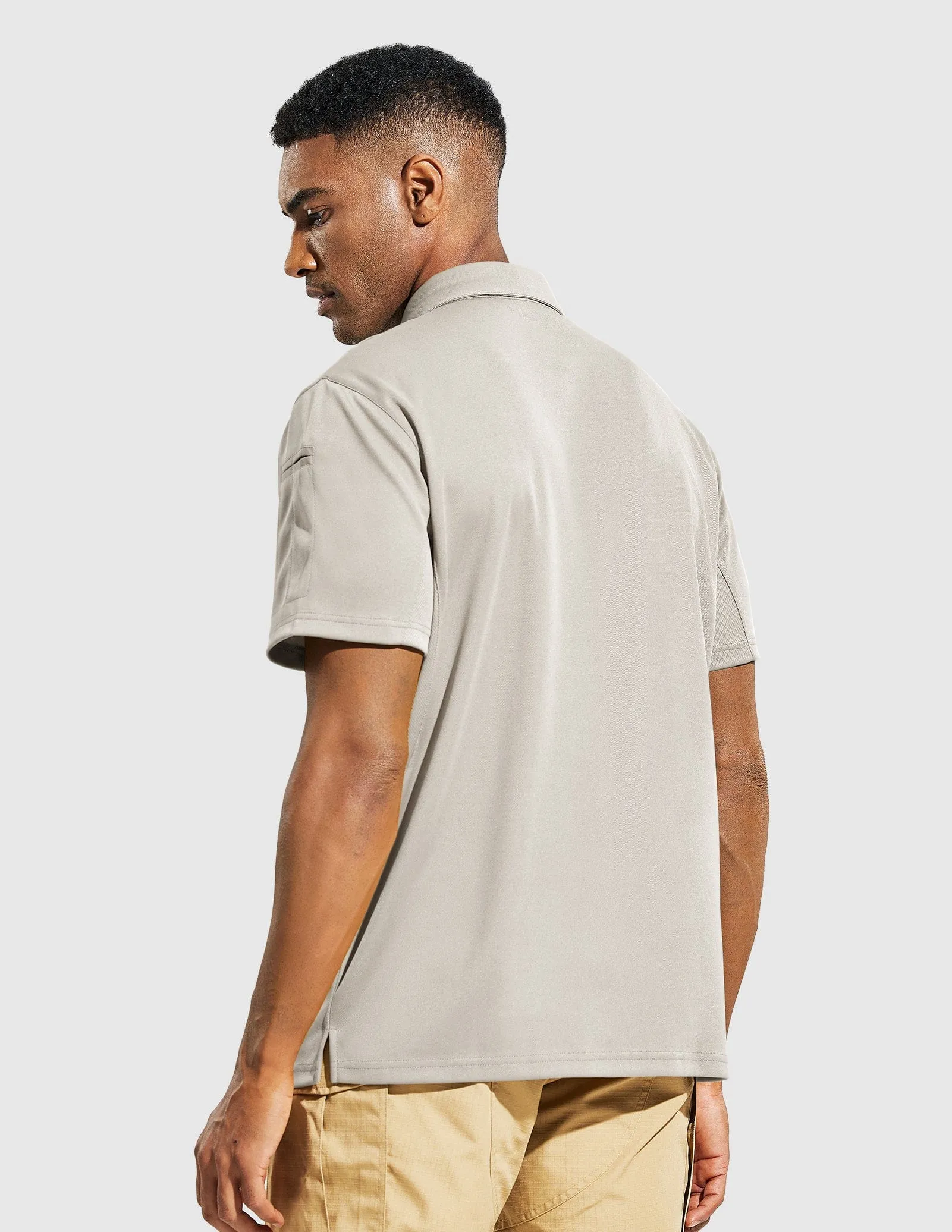 Men's Tactical Polo Shirts Outdoor Performance Collared Shirt