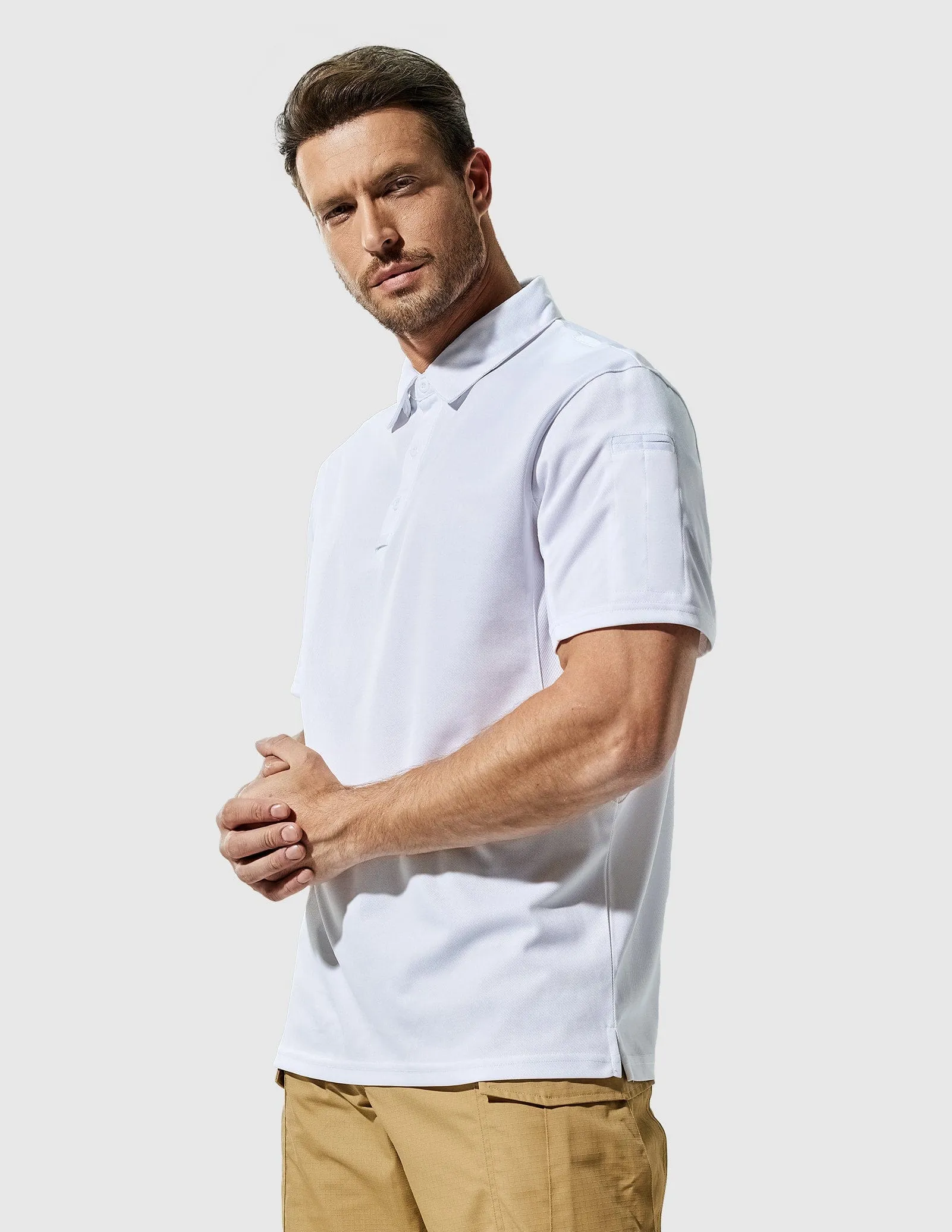 Men's Tactical Polo Shirts Outdoor Performance Collared Shirt