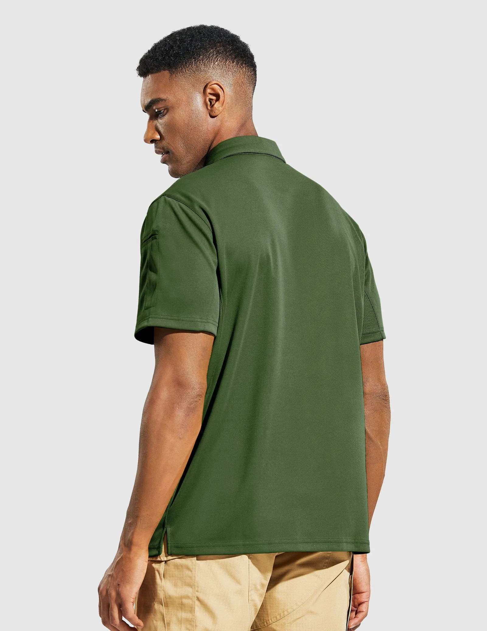Men's Tactical Polo Shirts Outdoor Performance Collared Shirt