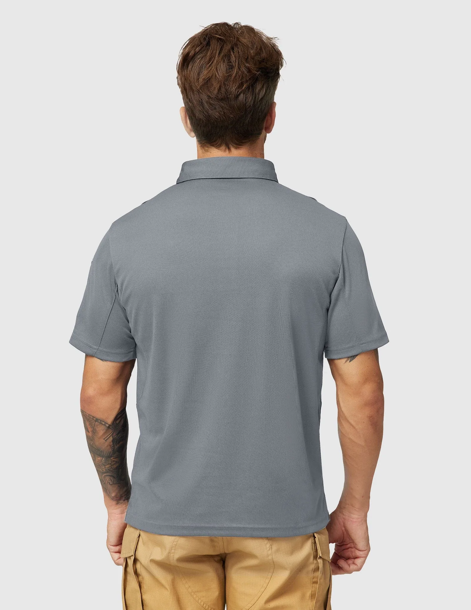 Men's Tactical Polo Shirts Outdoor Performance Collared Shirt
