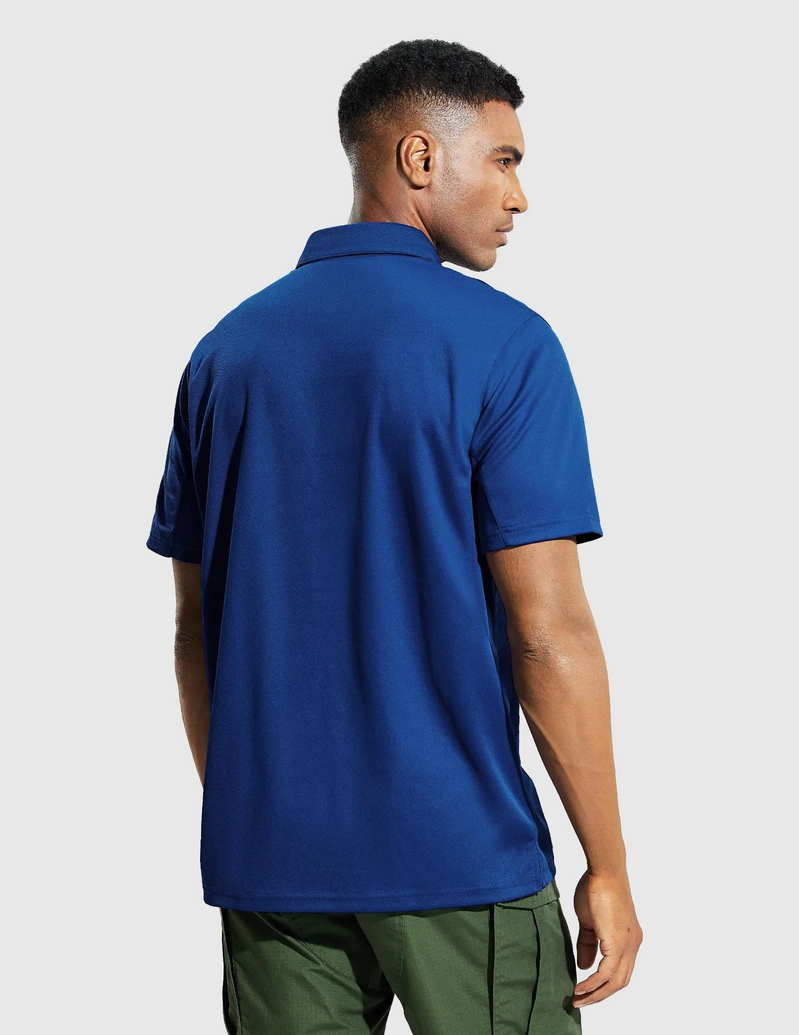 Men's Tactical Polo Shirts Outdoor Performance Collared Shirt