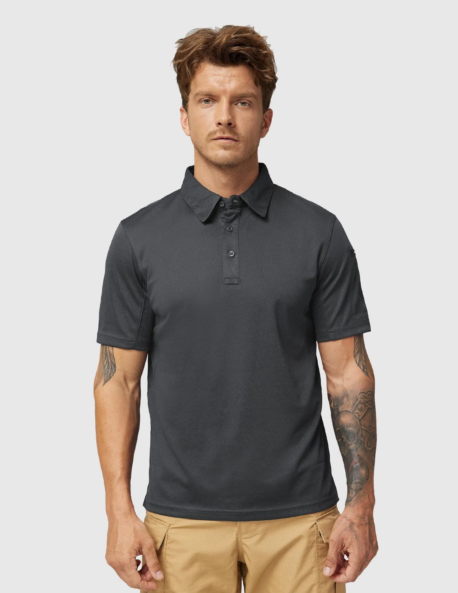 Men's Tactical Polo Shirts Outdoor Performance Collared Shirt