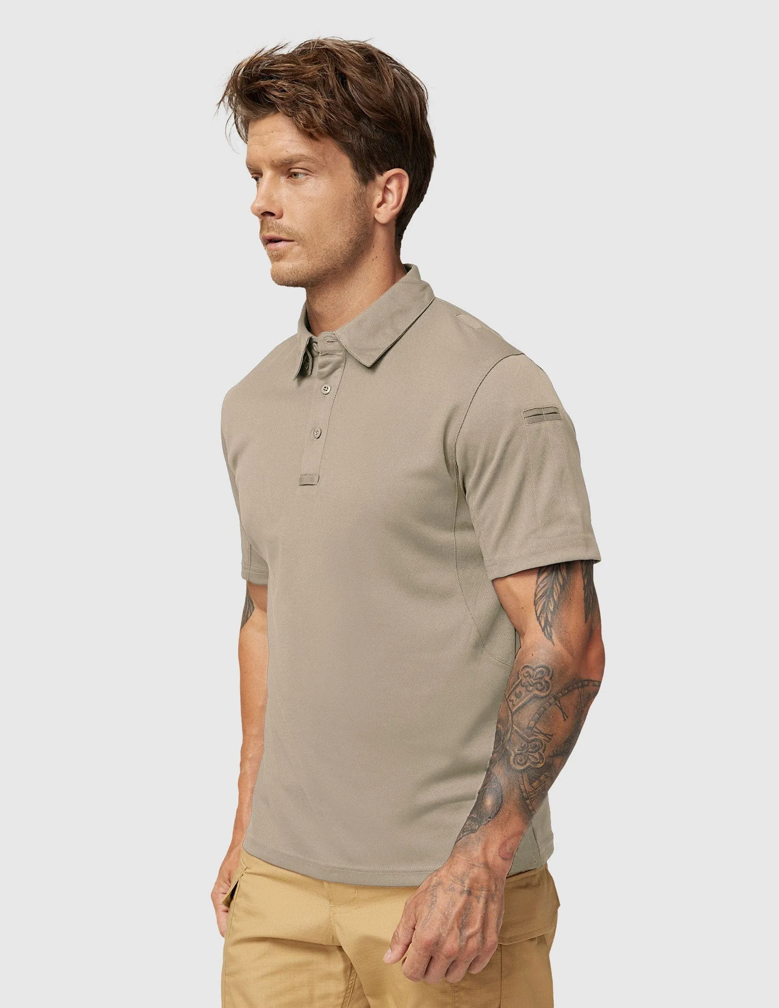 Men's Tactical Polo Shirts Outdoor Performance Collared Shirt