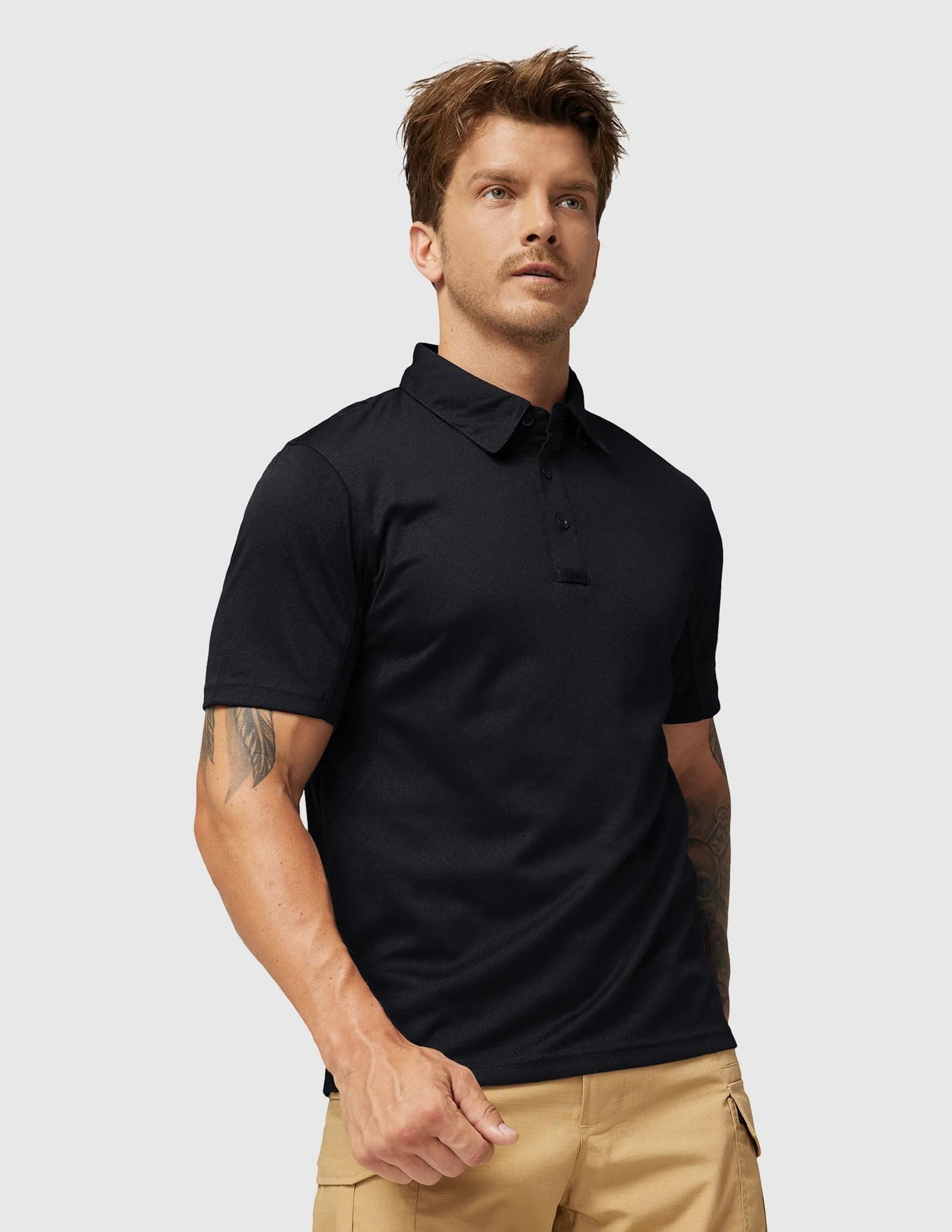Men's Tactical Polo Shirts Outdoor Performance Collared Shirt