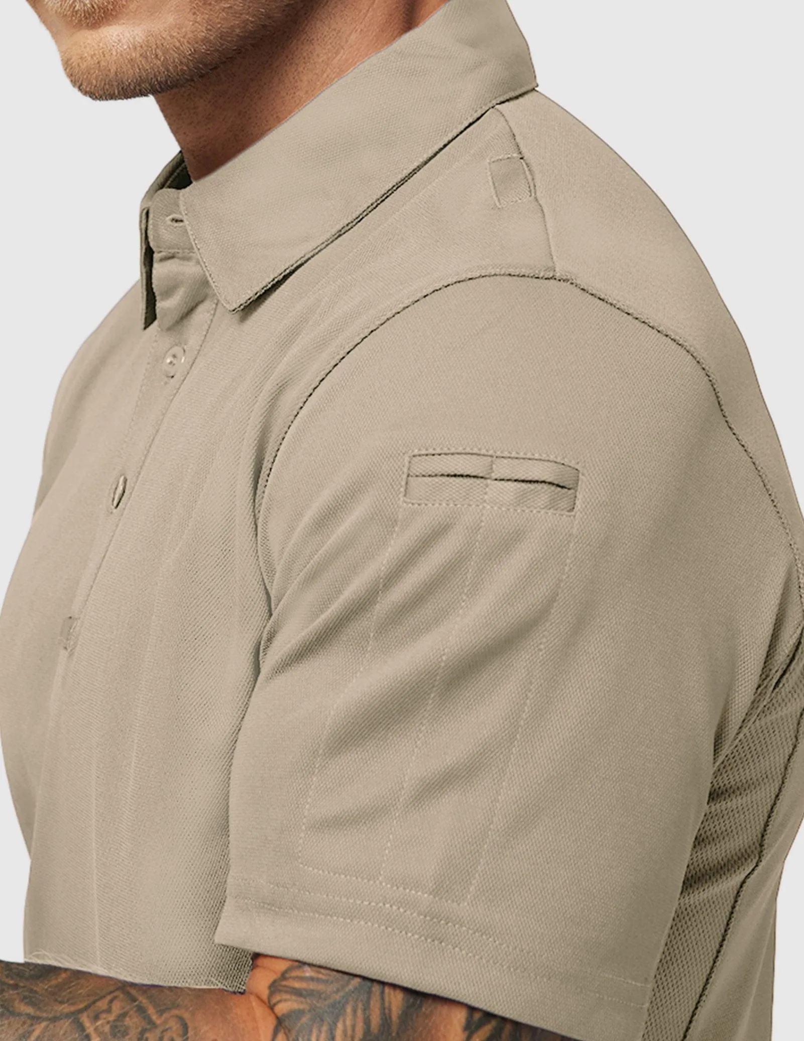 Men's Tactical Polo Shirts Outdoor Performance Collared Shirt