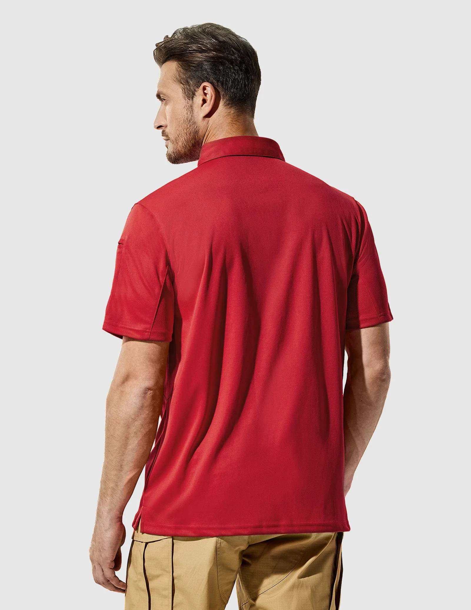 Men's Tactical Polo Shirts Outdoor Performance Collared Shirt