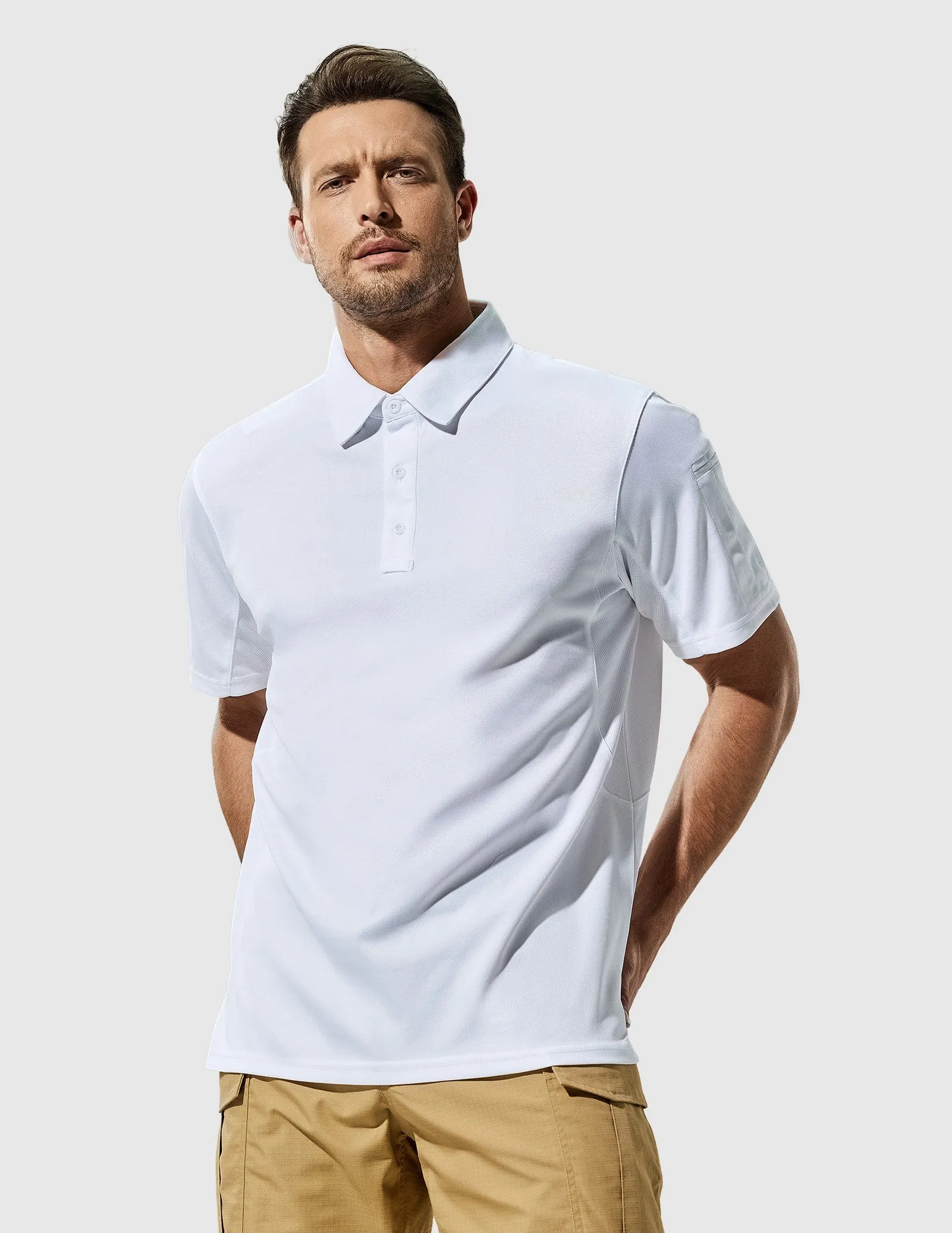 Men's Tactical Polo Shirts Outdoor Performance Collared Shirt