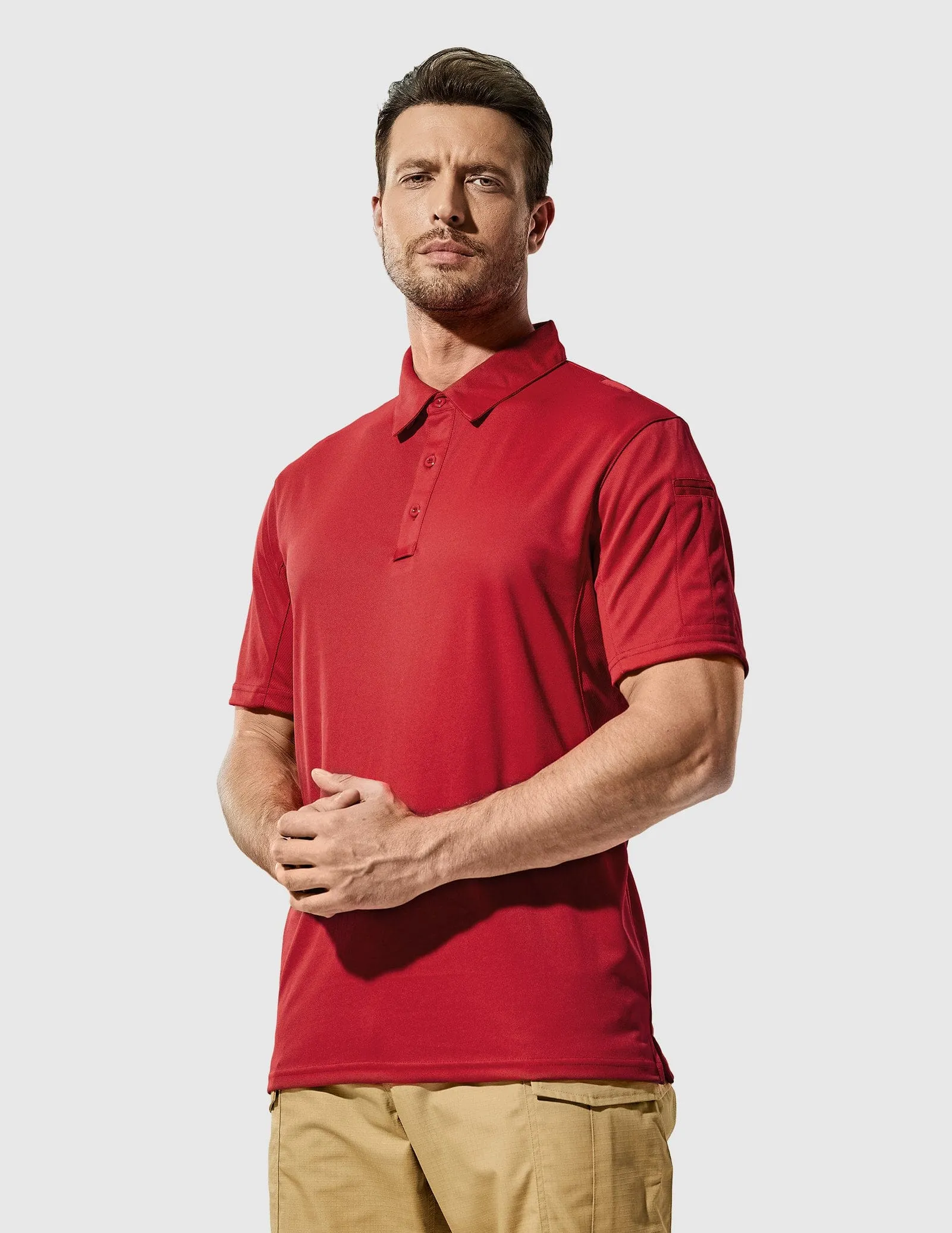 Men's Tactical Polo Shirts Outdoor Performance Collared Shirt