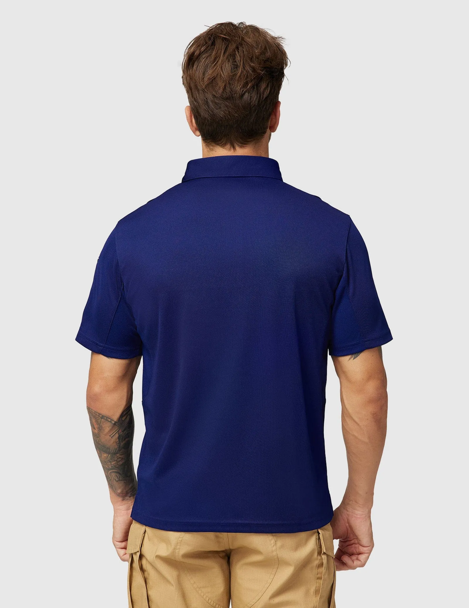 Men's Tactical Polo Shirts Outdoor Performance Collared Shirt
