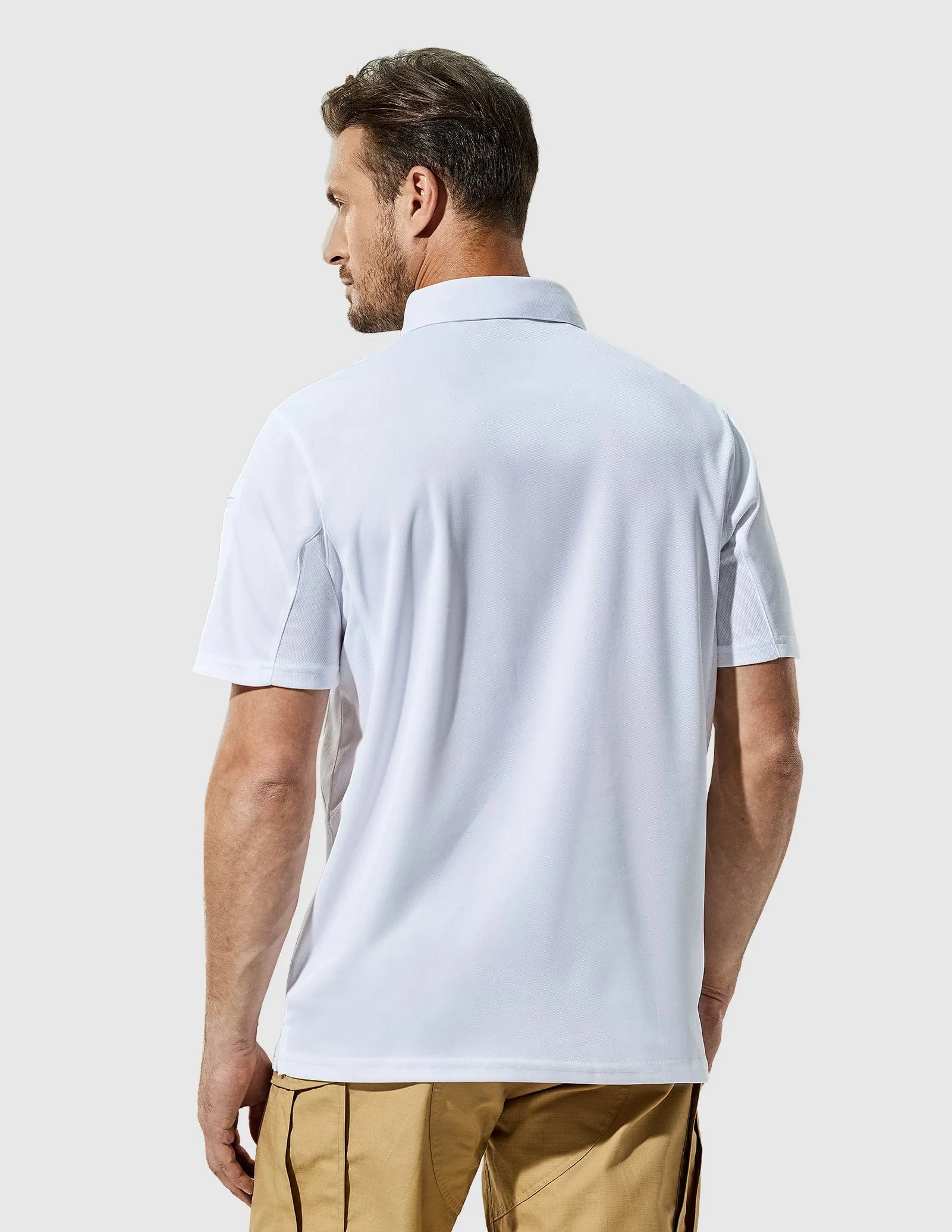 Men's Tactical Polo Shirts Outdoor Performance Collared Shirt