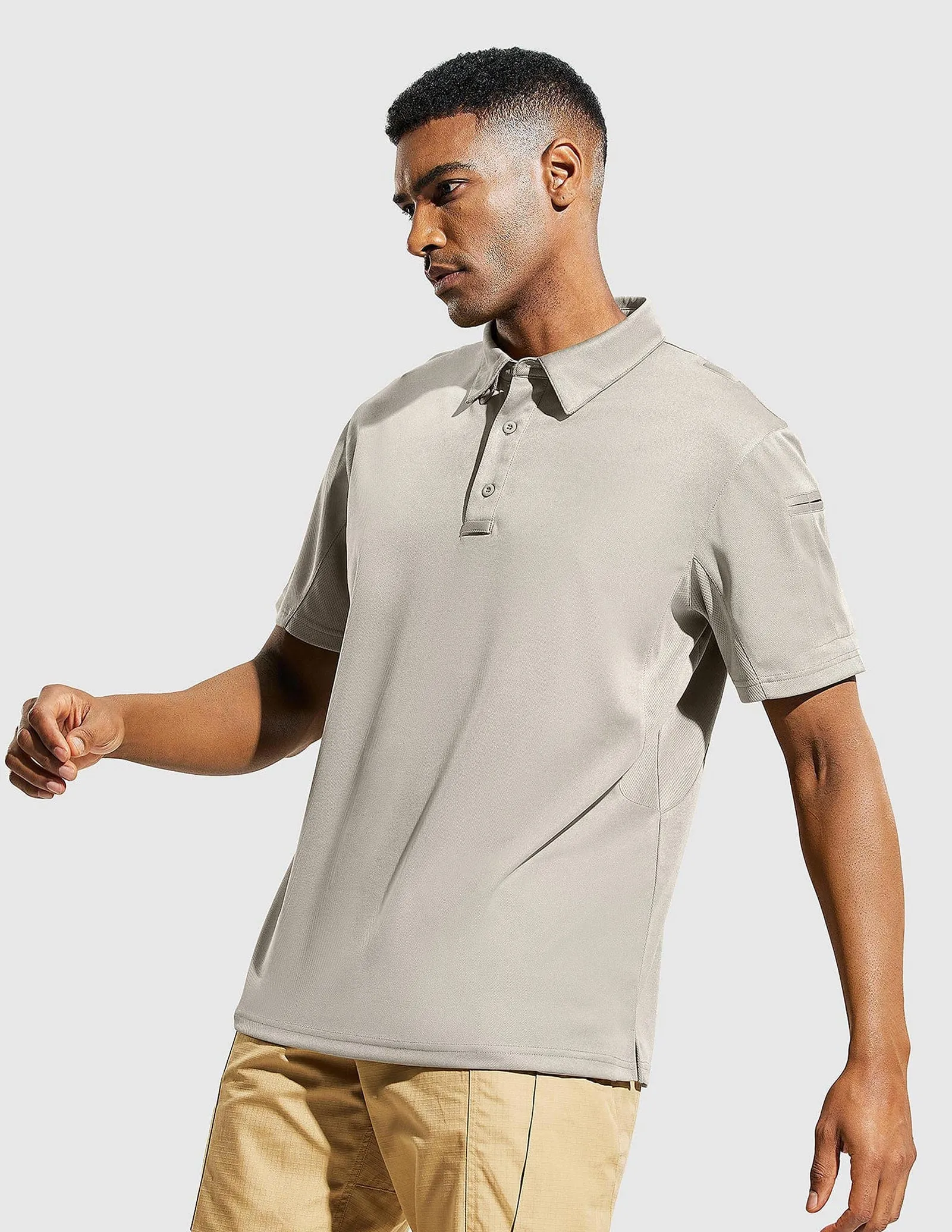 Men's Tactical Polo Shirts Outdoor Performance Collared Shirt