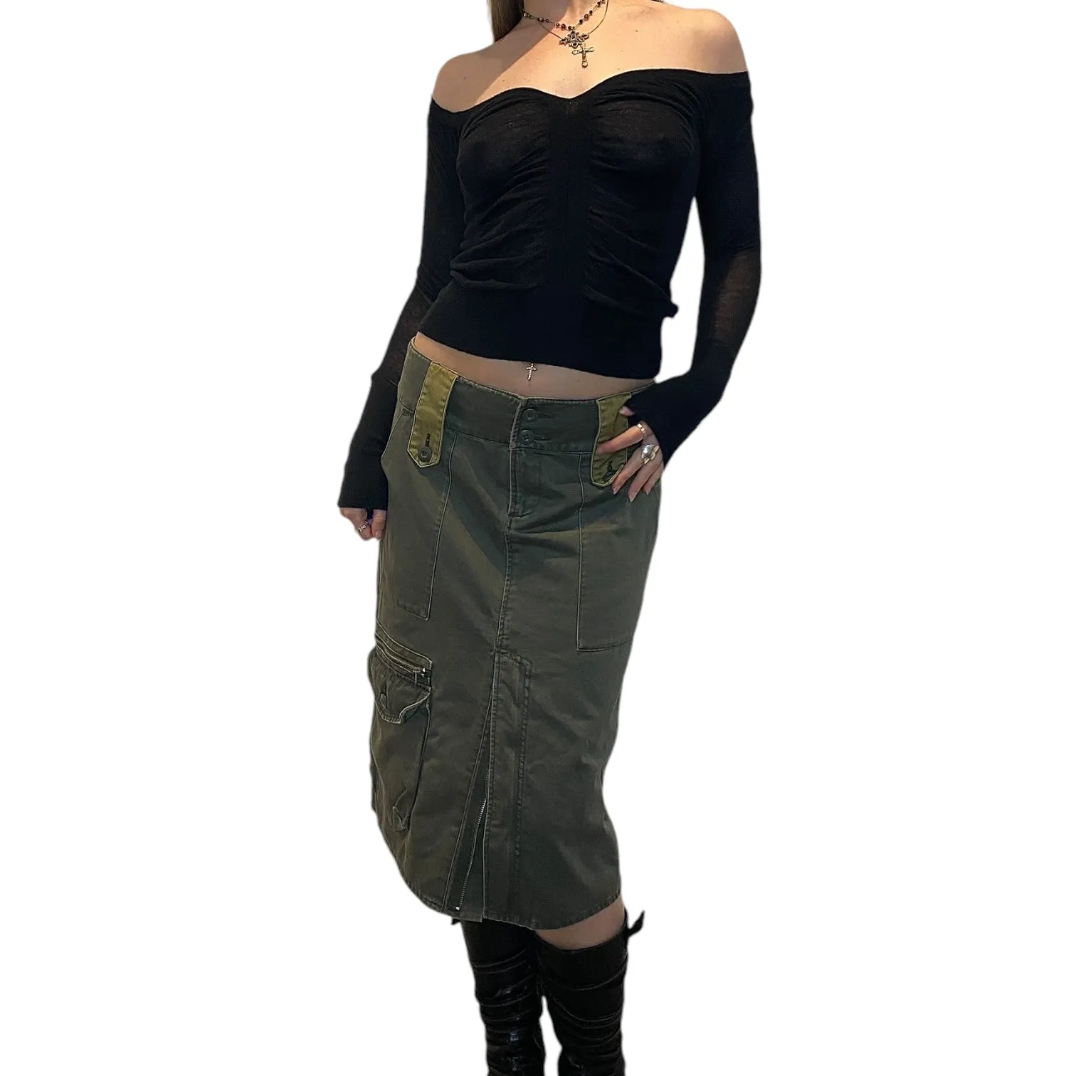 Miss Sixty Cargo Midi Skirt (S/M)