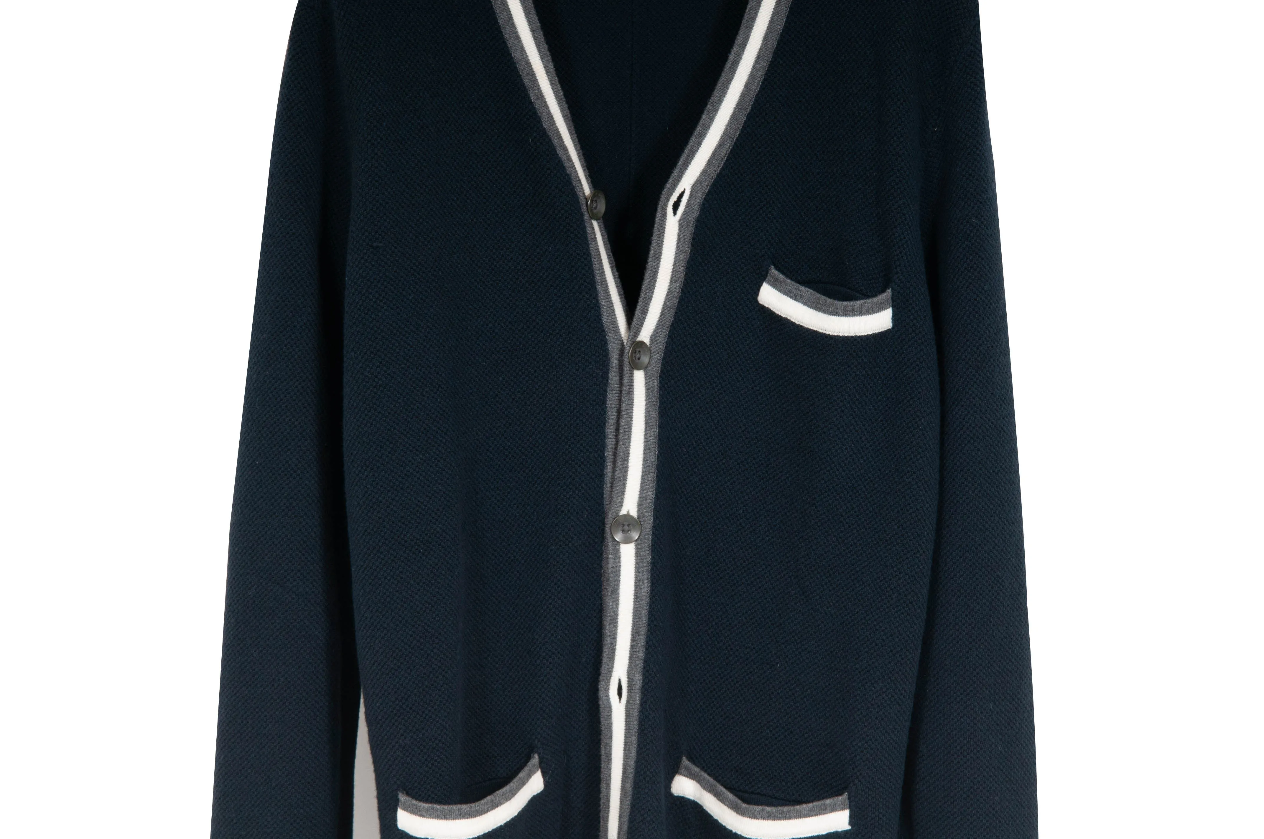 Multicolor Trimmed Cardigan