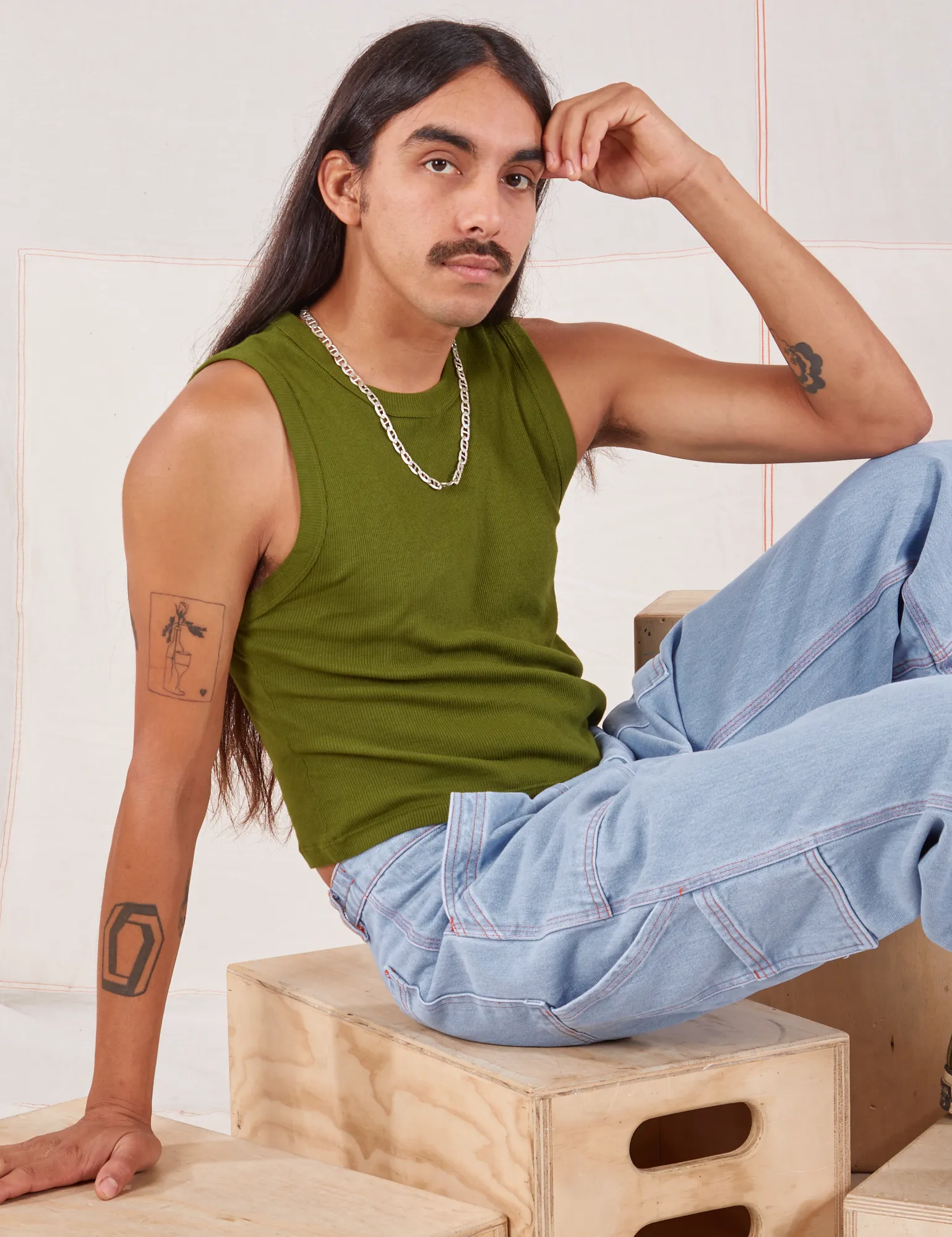 Muscle Tee - Summer Olive