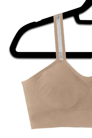 Nude Bra, Sheer Strap PLUS