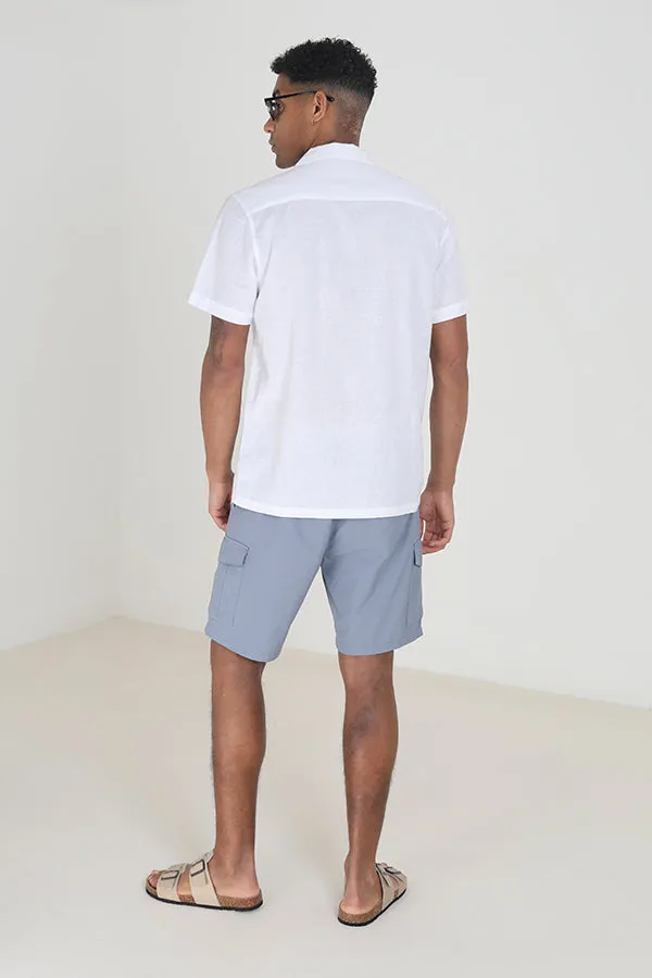 PALE BLUE TASLAN CARGO SHORTS