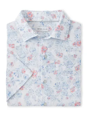 Peter Millar Palm Haven Linen Sport Shirt