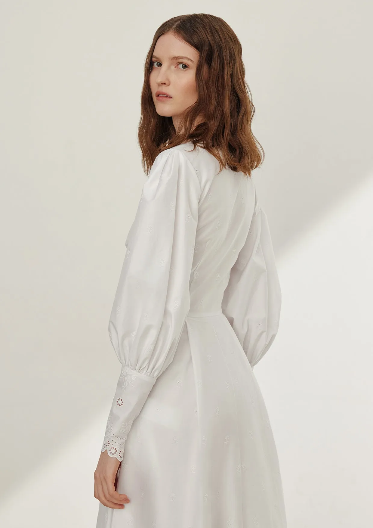 Pimelea Buttoned Cotton Maxi Dress