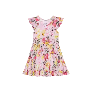 Posh Peanut Cap Sleeve Ruffled Twirl Dress - Gaia