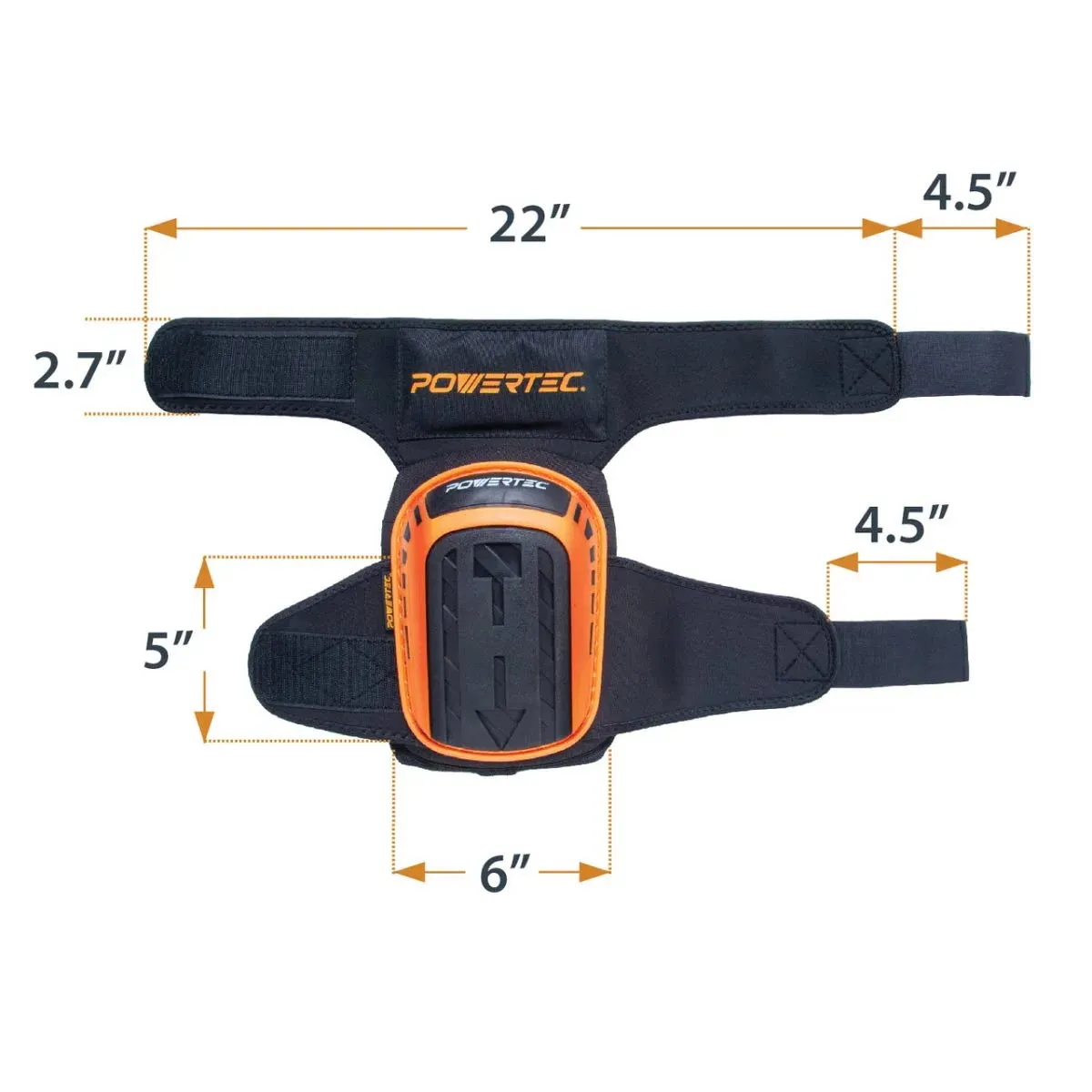 POWERTEC Thick Gel Foam Premium Knee Pads