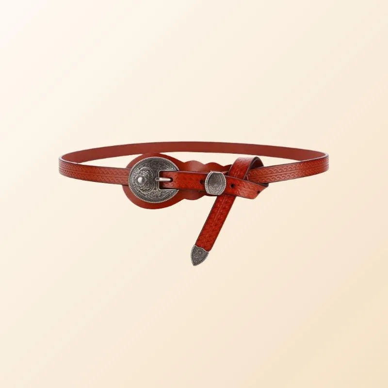 Prairie Siren-Women's Western Belt-Slim Minimalist Design for Dresses