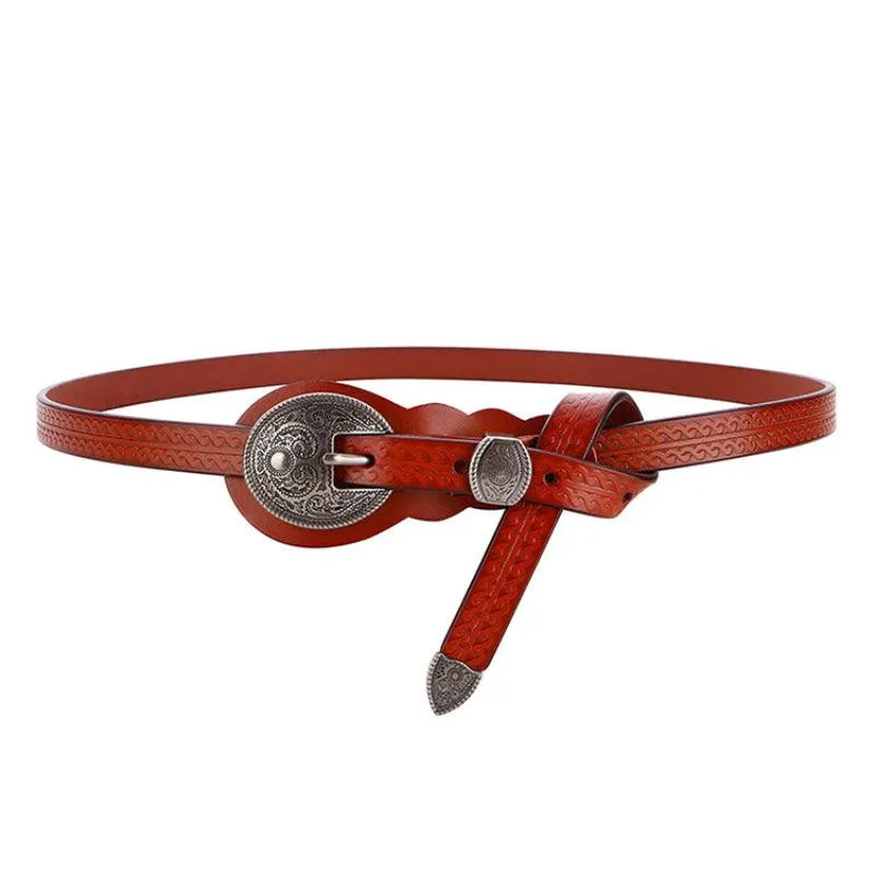 Prairie Siren-Women's Western Belt-Slim Minimalist Design for Dresses