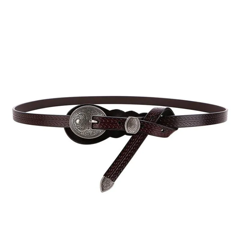 Prairie Siren-Women's Western Belt-Slim Minimalist Design for Dresses