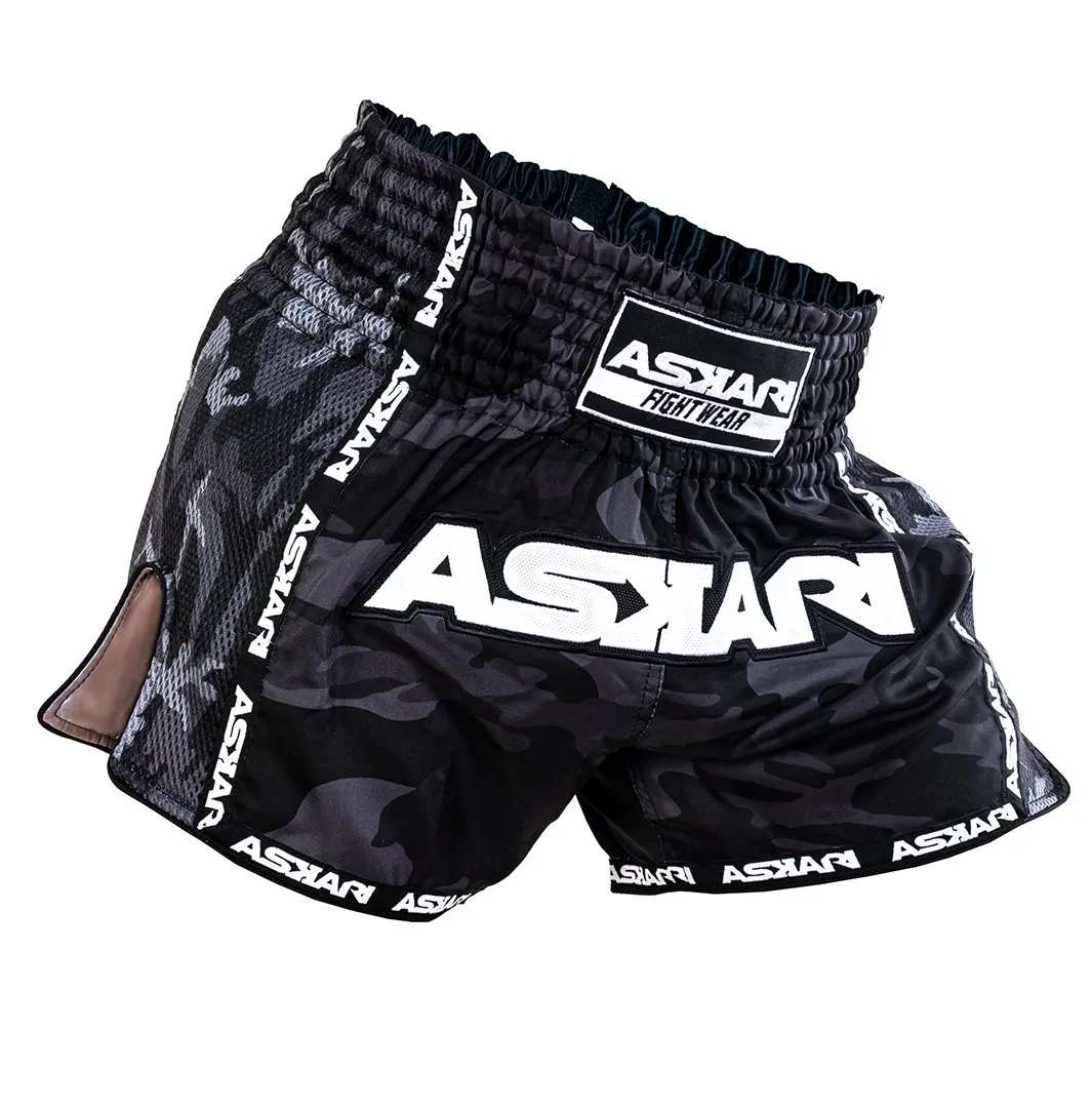 "BLACK DESERT" ASKARI MUAY THAI SHORTS