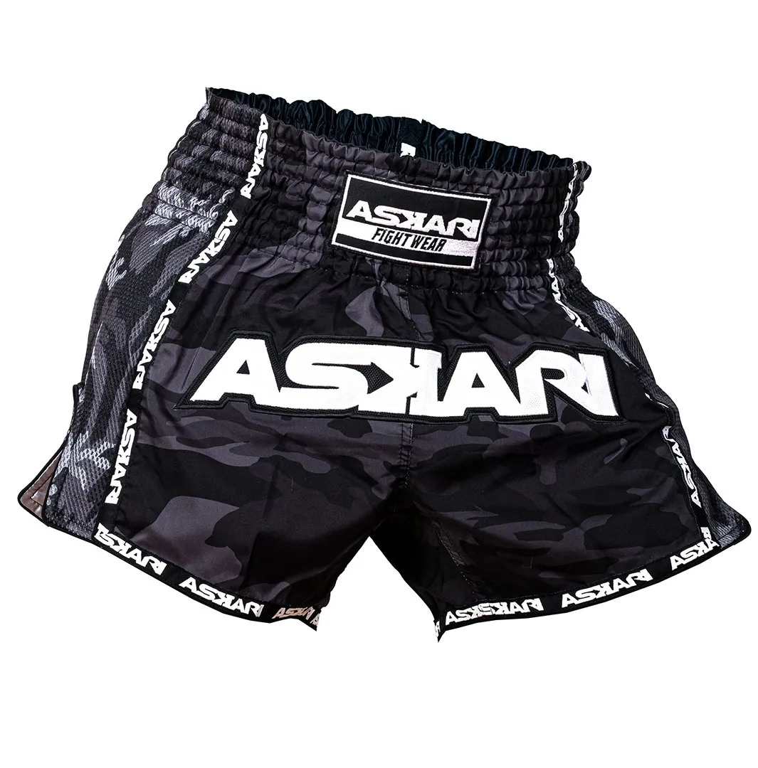 "BLACK DESERT" ASKARI MUAY THAI SHORTS