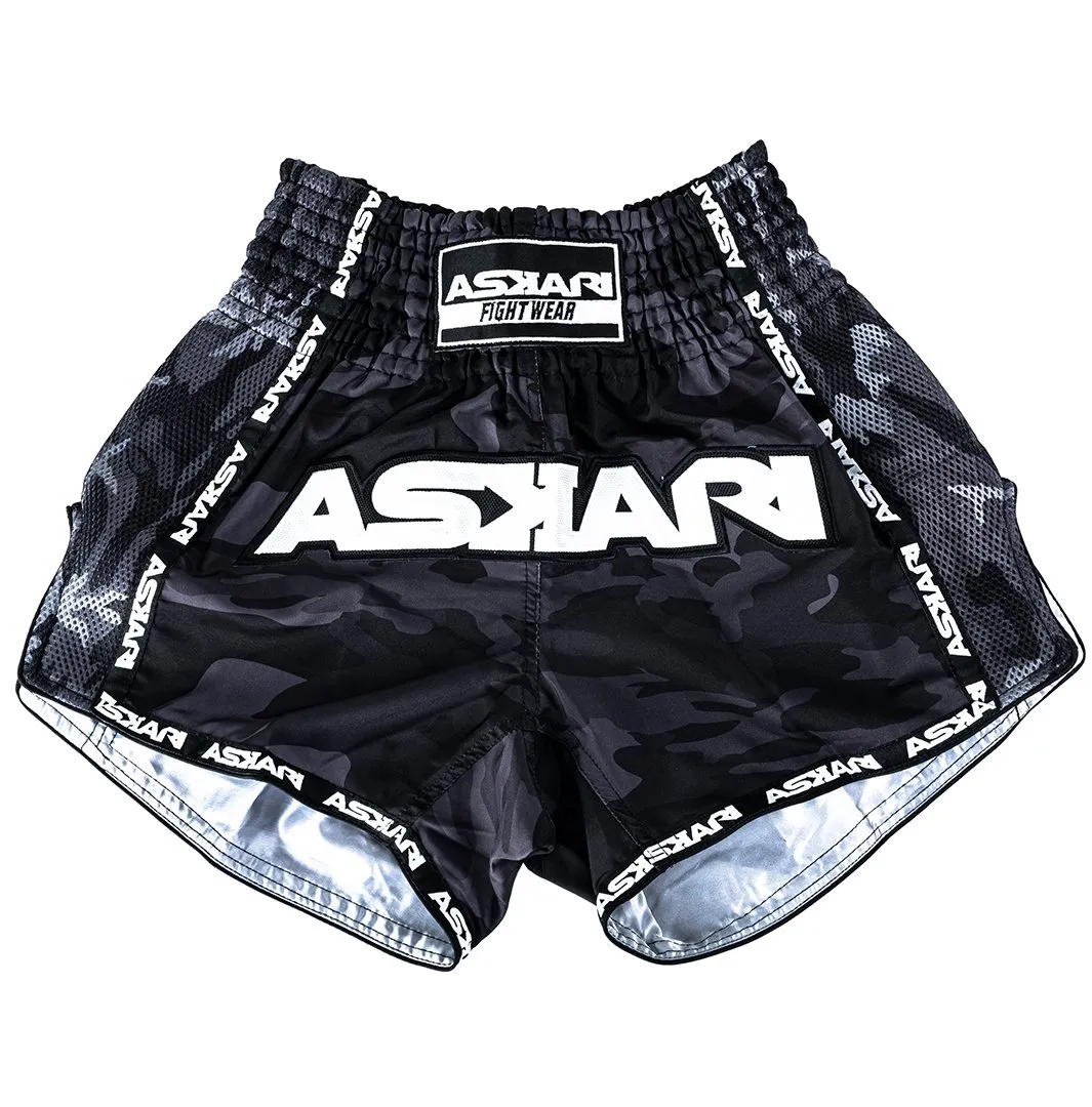 "BLACK DESERT" ASKARI MUAY THAI SHORTS