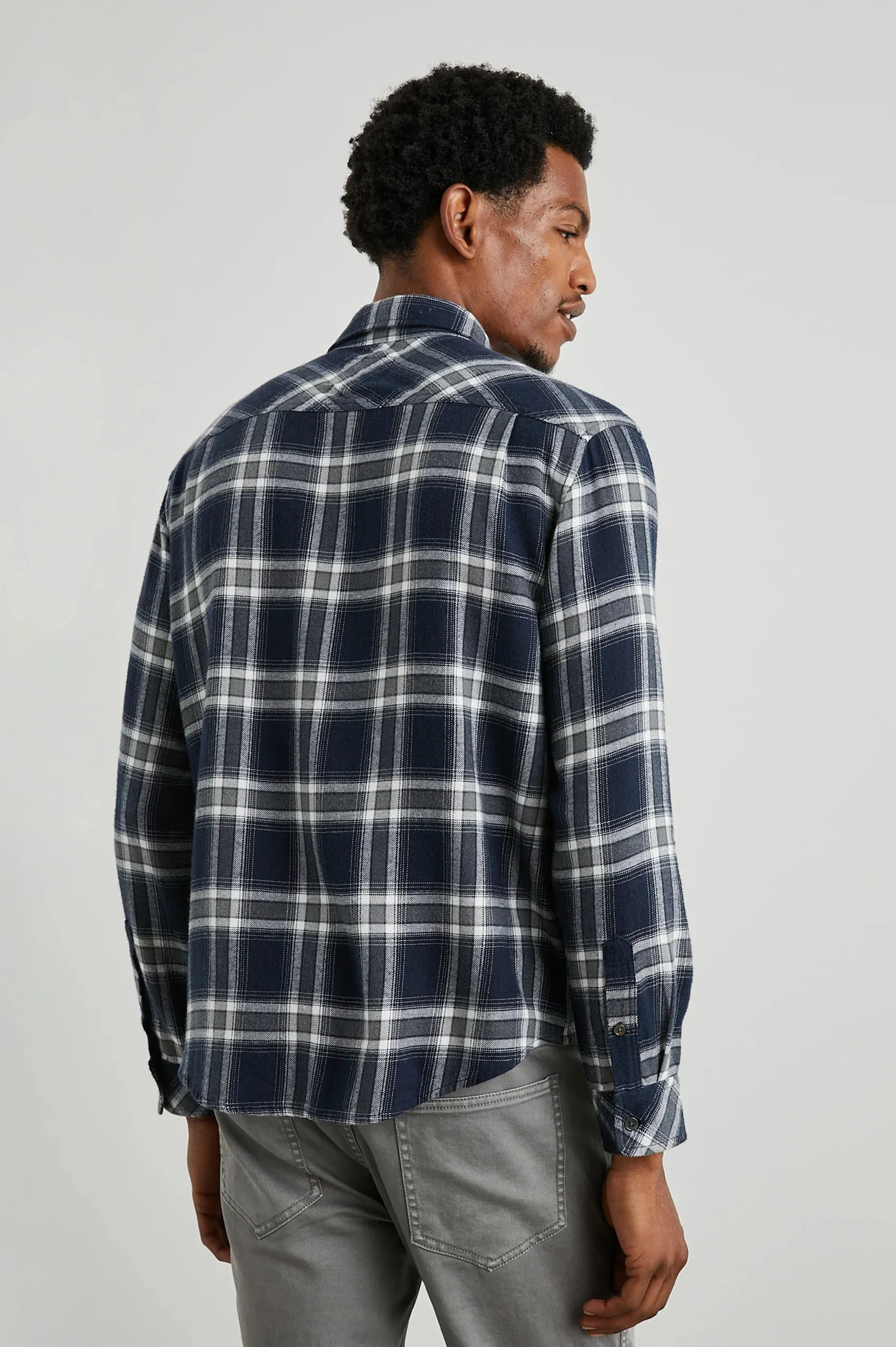 Rails Lennox Navy Button Down