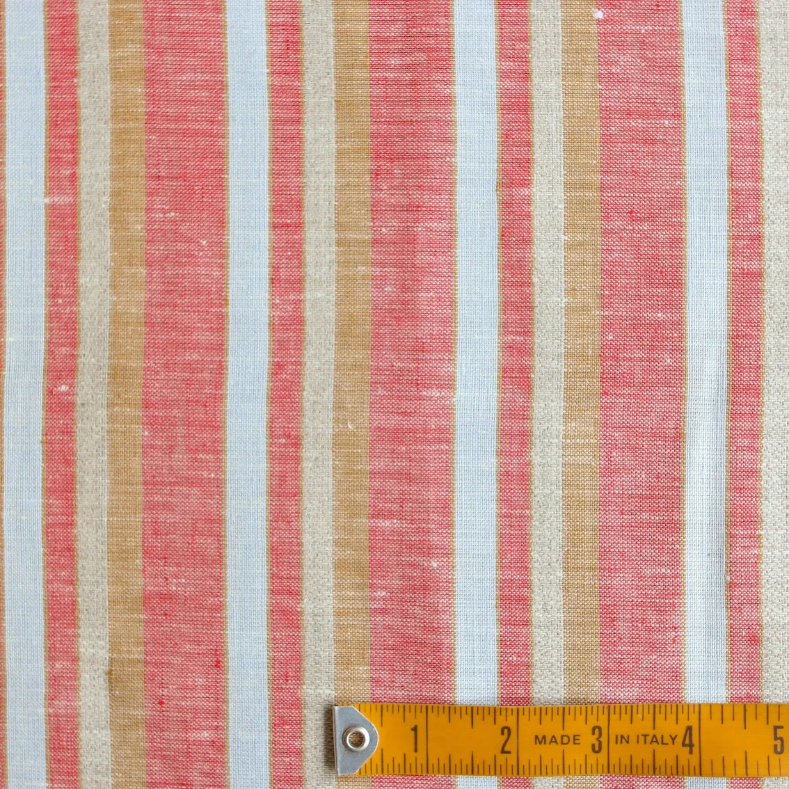 Ravello Stripe on Red Linen