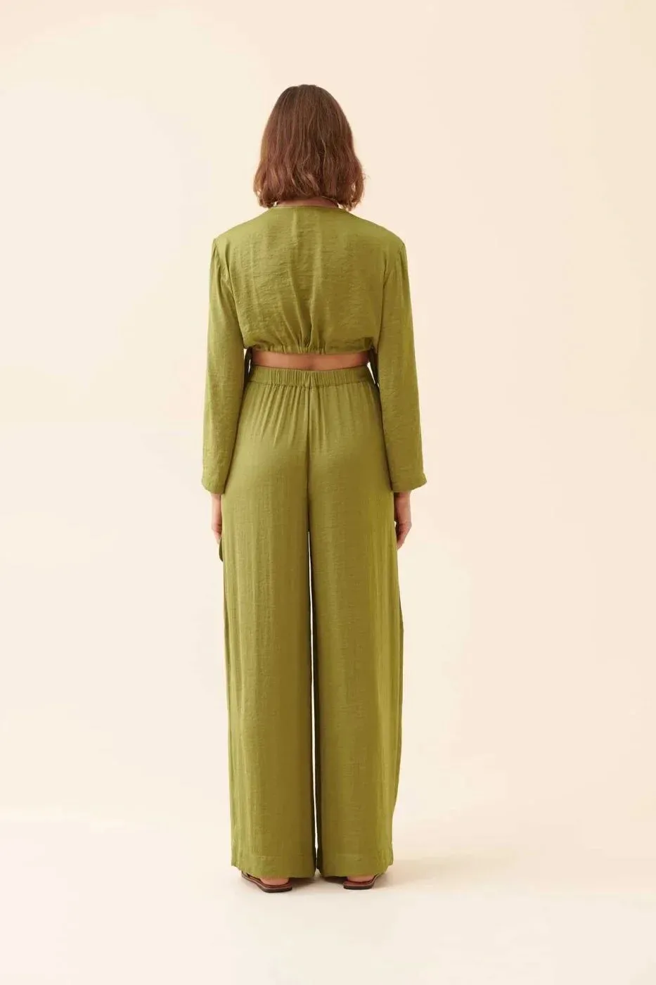 Roman Solid Cargo Pocket Trousers Green