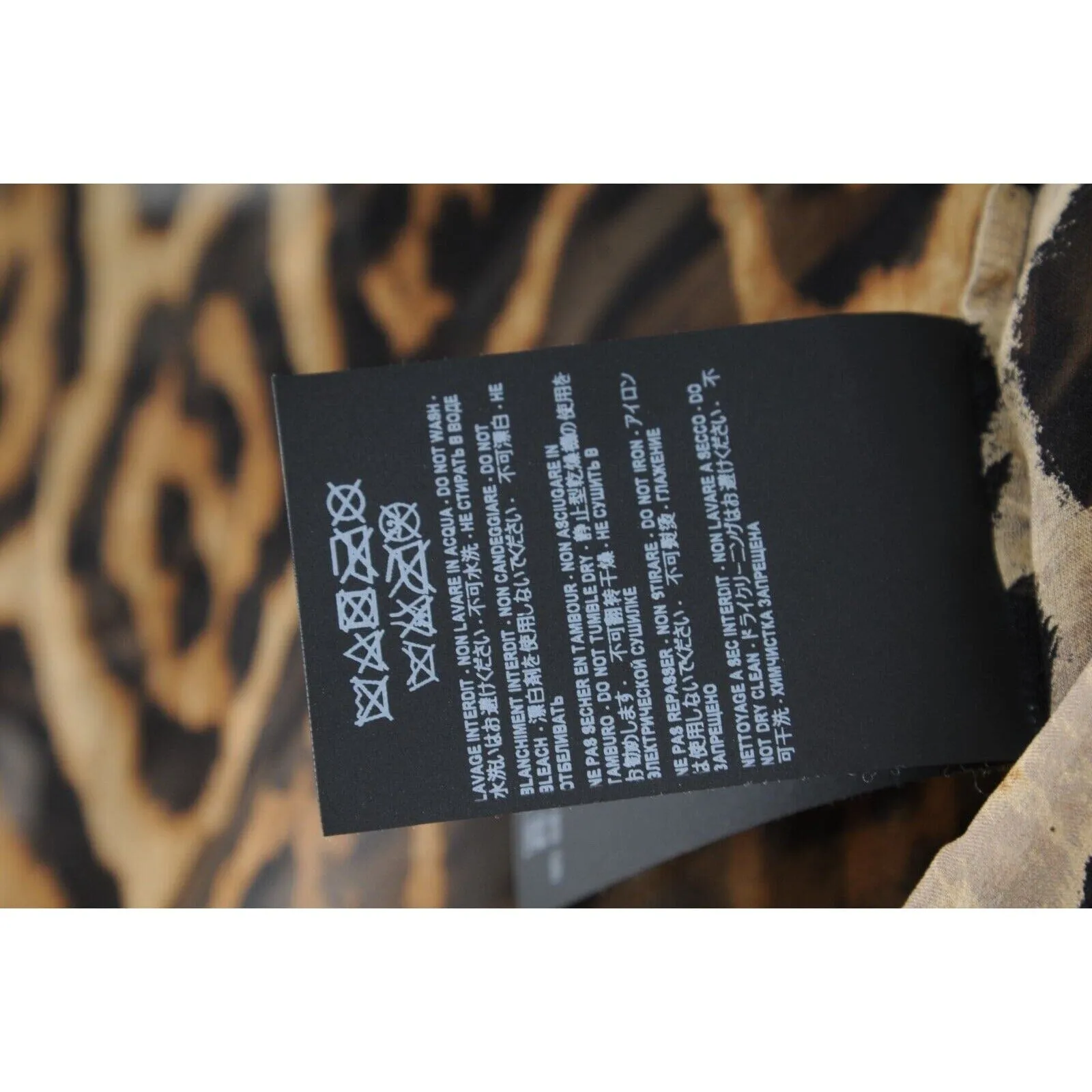 Silk Leopard Cheetah Print Tie Front Button Down Shirt