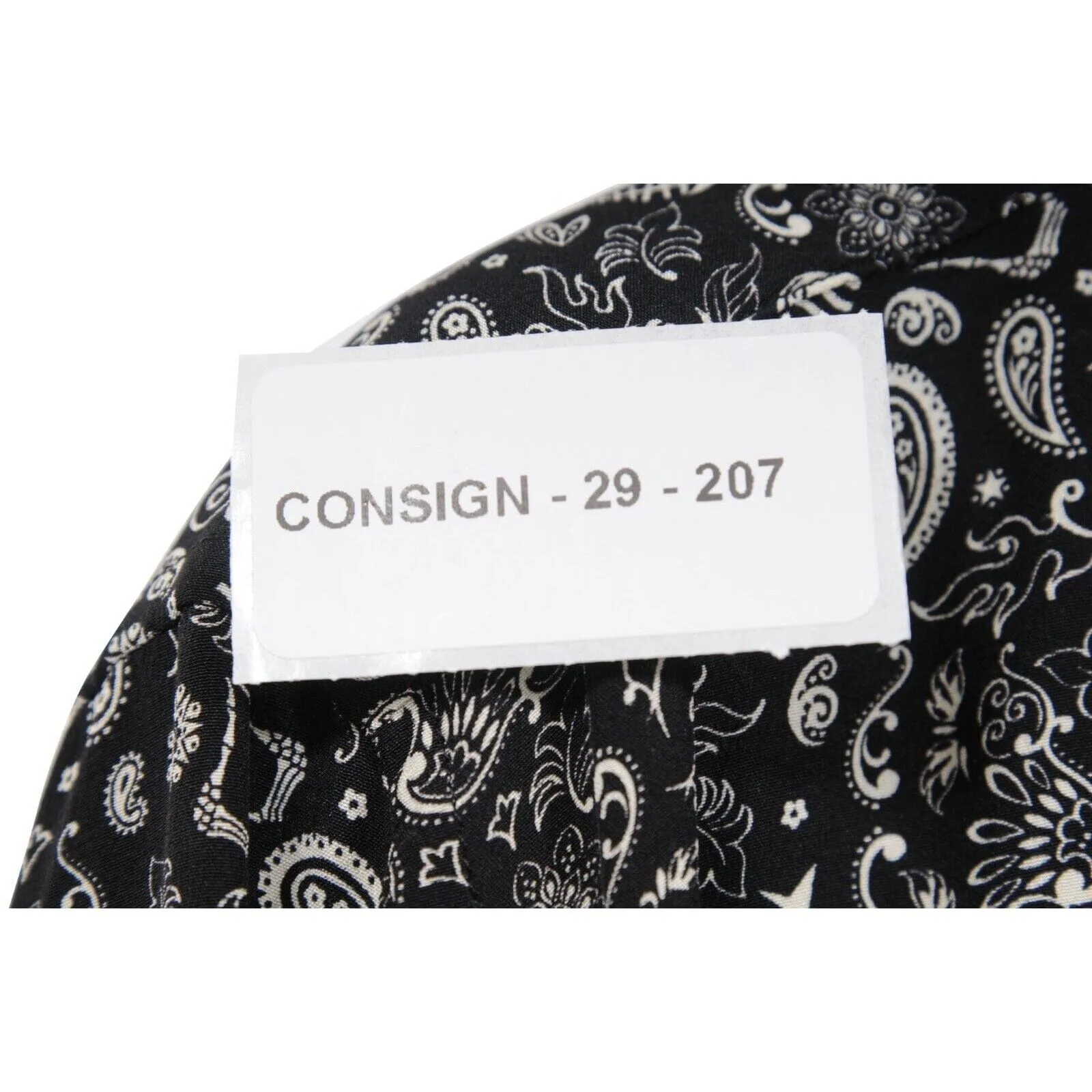 Skull Paisely Print Button Shirt Silk