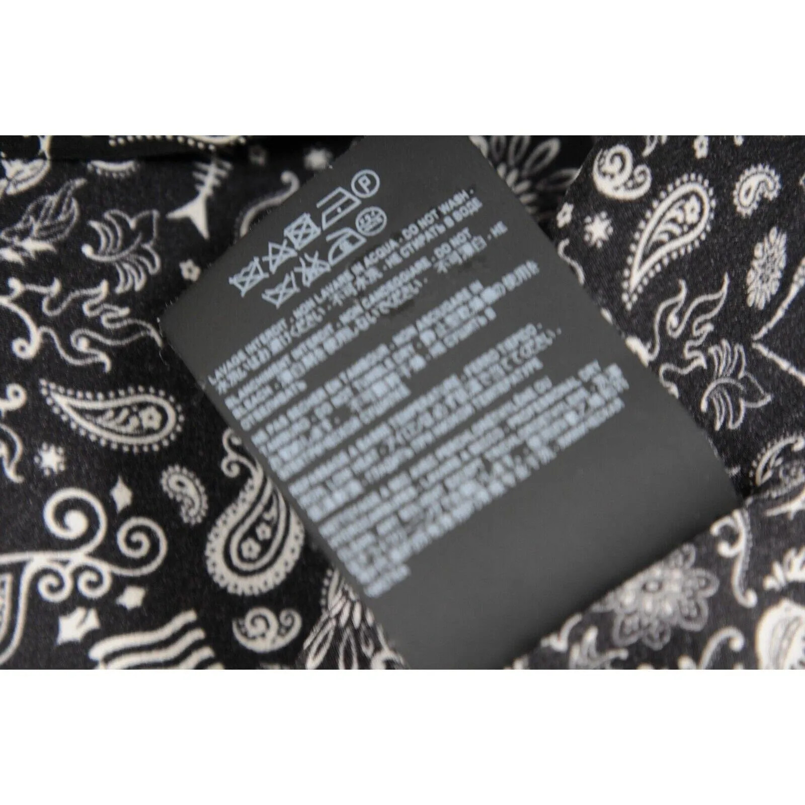 Skull Paisely Print Button Shirt Silk