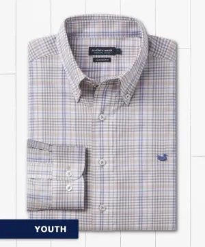 Southern Marsh - Youth Shores Windowpane Performance Dress Shirt