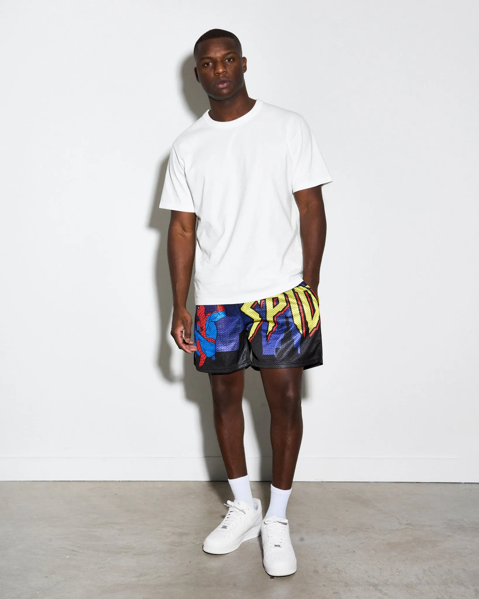 Spider-Man Big Logo Retro Shorts