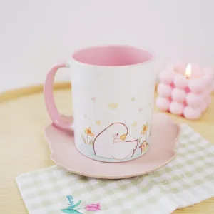 Spring Ducks & Daffodils Mother's Day Mug | Katnipp Mother Duck & Tuffy the Duckling | Cute Ceramic Mother's Day Gift