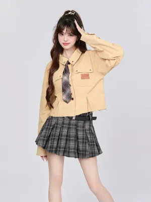 Style Top Retro Check Short College