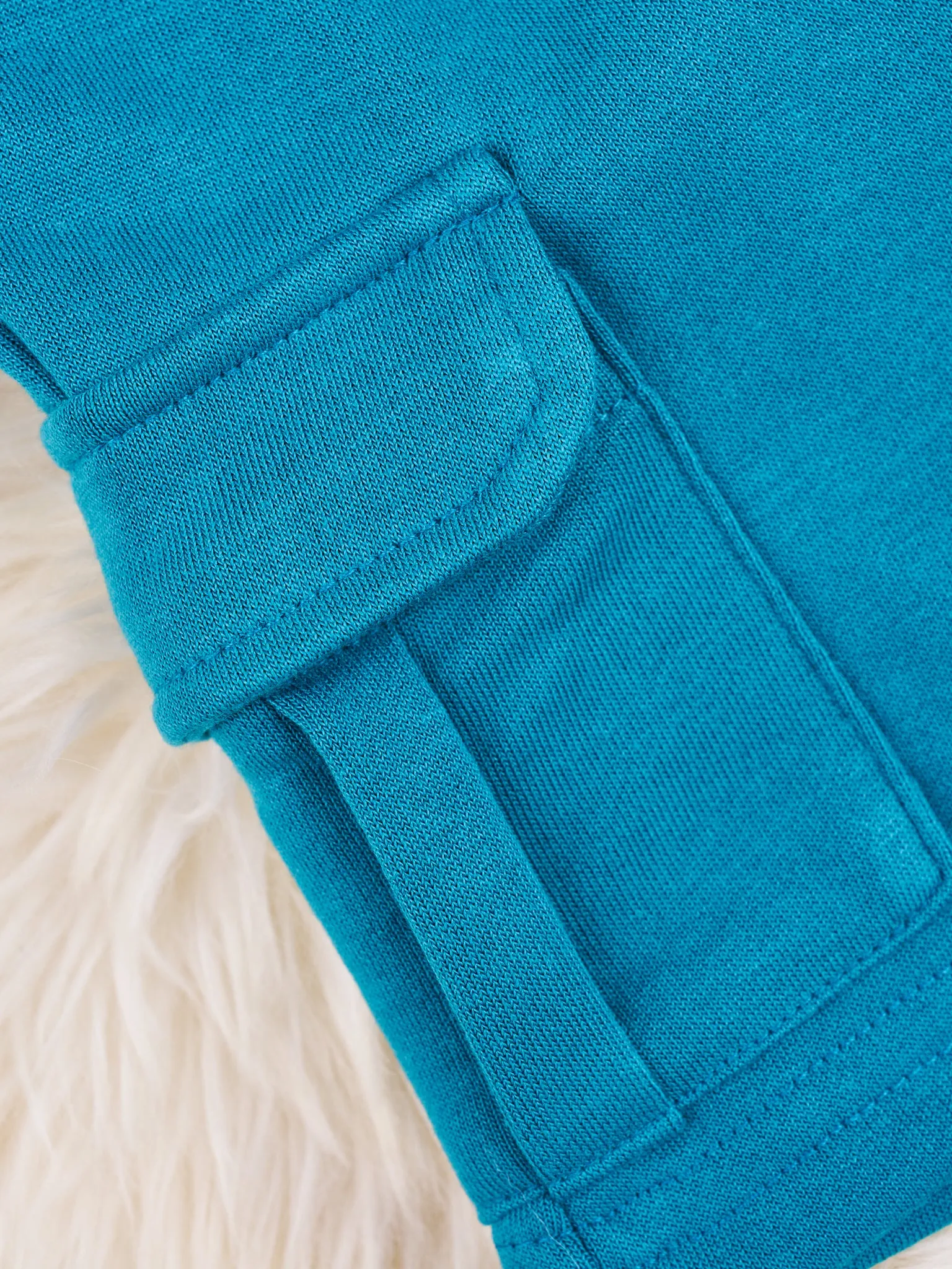 Teal Cargo Shorts