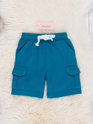Teal Cargo Shorts