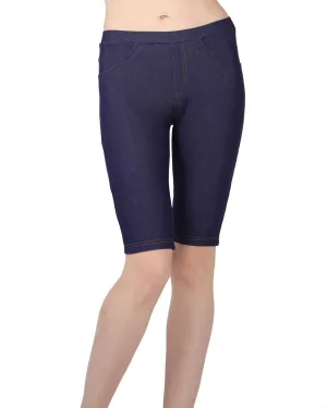 Tepki Denim-Look Bicycle Shorts