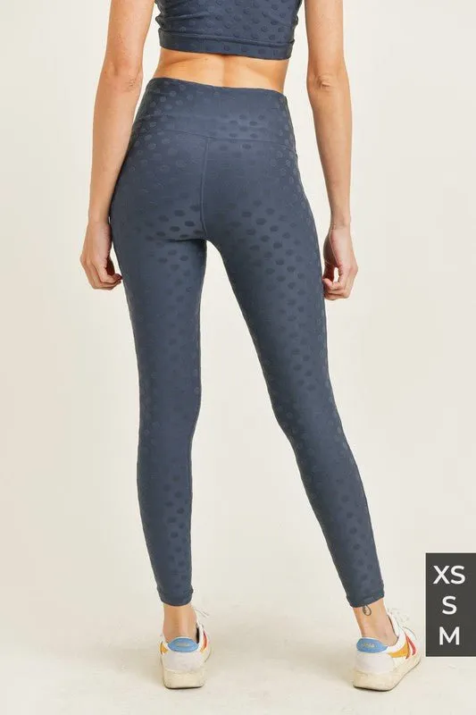 Textured Polka Dot Leggings