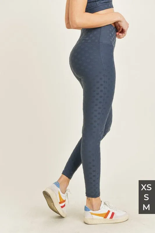 Textured Polka Dot Leggings